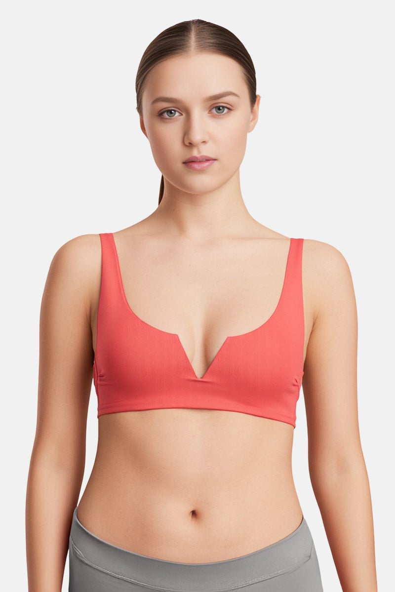 Reserved Women Plain Non Padded Bikini Top, Pink - Image 1